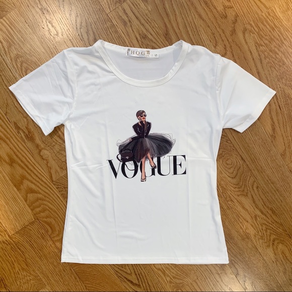 SALE!🚨 Vogue Watercolor Glam High Fashion Tshirt - Picture 2 of 4
